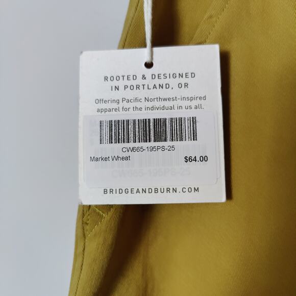 Bridge & Burn Women's Sz 25 Mustard Yellow Market Straight Leg Pants Wheat - Picture 4 of 7